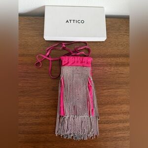 THE ATTICO crystal/rhinestone fringe